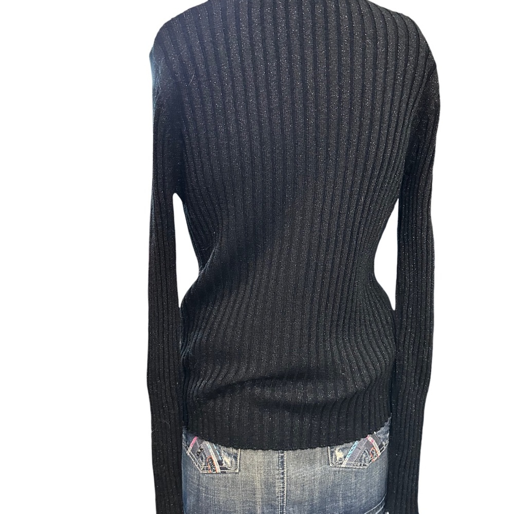 Express Black Ribbed Knit Cardigan - Picture 2 of 5